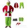 Christmas Costume Clothes Santa Claus Grinch Green Hair Grinch Performance Costume