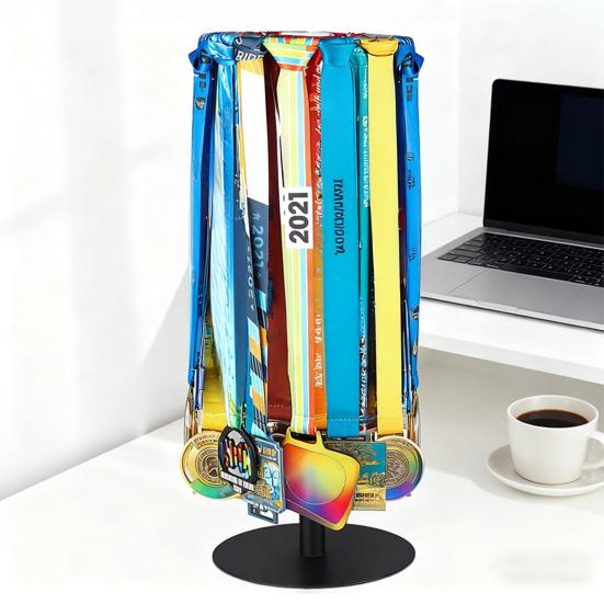 Adjustable Medal Hanger 360 Degrees Rotatable Heavy Duty Tabletop Metal Medal Running Sports