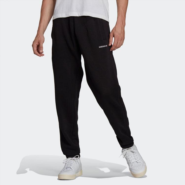 Adidas Originals Essentials Solid Print Elastic Waist Joggers Men Bottoms Black HC7132