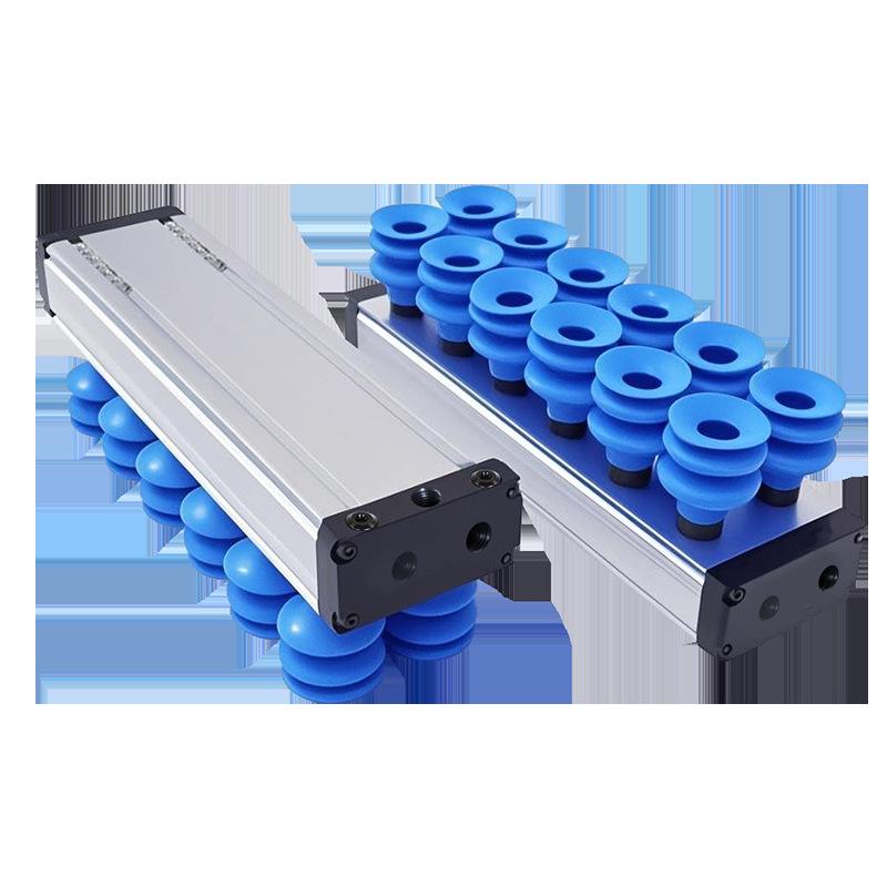 80" Wide Industrial Robot Arm with Heavy-Duty Suction Cups for Handling Wood Boards and Paper Boxes