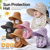 Breathable Tea Picking Work Hat UV Protection Fisherman's Hat Face Mask Sun Hat  Summer Outdoor