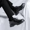 Leather Shoes Men's Summer New Men's Block Casual British Style Trend Business Big Head Platform Shoes 6406-R