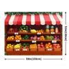 2D Cartoon Fruit Shop Backdrop Kids Birthday Market Theme Photography Background