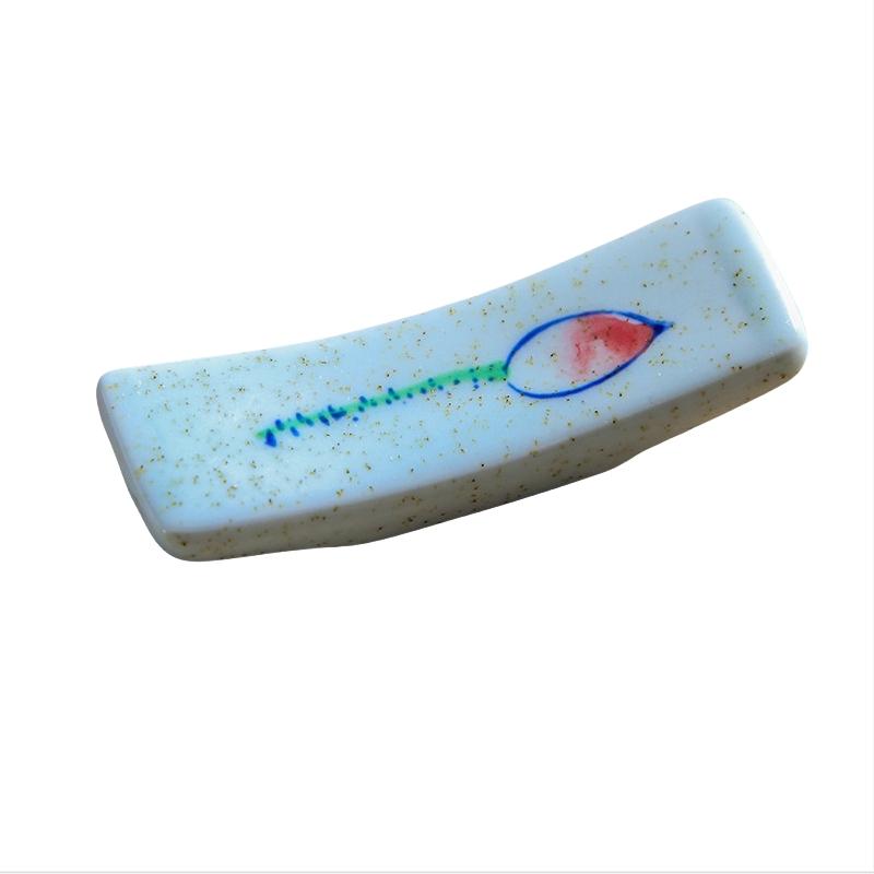 Japanese style ceramic chopstick holder household spoon/chopstick holder restaurant hotel table tableware underglaze color 2