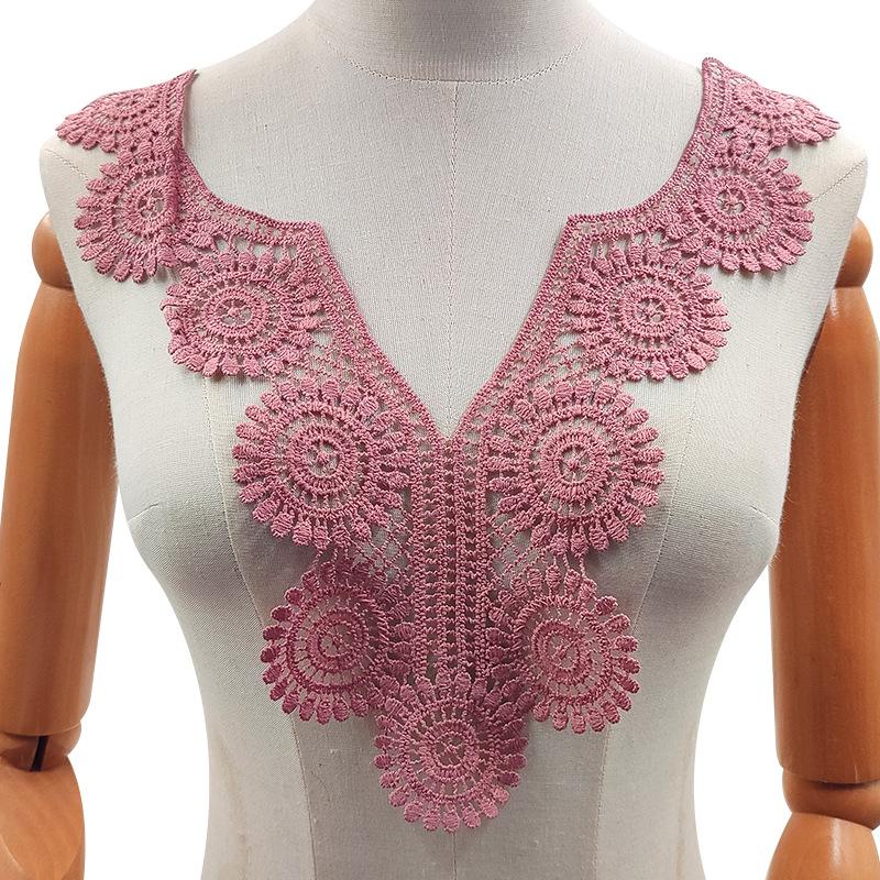 Water-soluble collar, polyester silk embroidered collar, three-dimensional hollow corsage, lace false collar DIY lace accessories