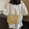 Handwoven Cotton Straw Shoulder Bag Crochet Tassel Beach Bohemian Purse for Women