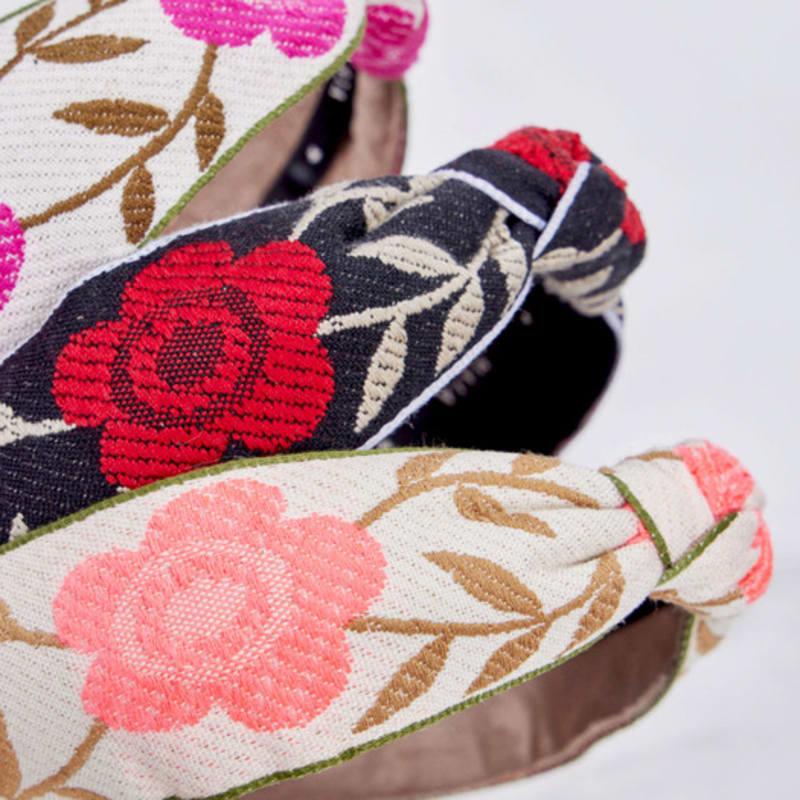 MAIA Weinrose Fluoreszierendes Stirnband - Schwarz