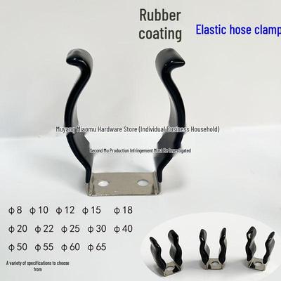 Auf Lager Gummibeschichtete Elastische Schlauchklemme mit Manganstahl U-Clip
