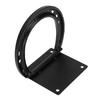 2 Set Anelli per Legare Cavalli Rivestiti in Nero Anelli per Legare a Ferro di Cavallo in Acciaio Gancio Resistente per Legare Cavalli FBox Cavalli