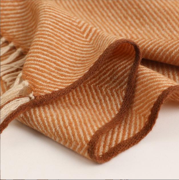 New fashionable edge mat cashmere simple warm fringed scarf women's long scarf