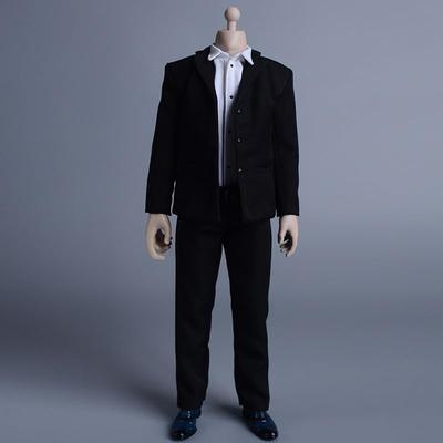Scale Figure Suit Outfit Set and Body Not Black Suit Shirt Pants Belt [ADWOA] 1/6 Accessories/Men's (Head Included) [Product Contents] + + +