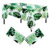 Plastic Tablecover Disposable Table Decorative Cloth Palm Leaves Tablecloth  Birthday/weeding Party