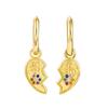925 Silver Needle Square Pendant Hoop Earrings Vintage Gold Earrings For Women Shell Pendant Earring Fashion Jewelry Accessories