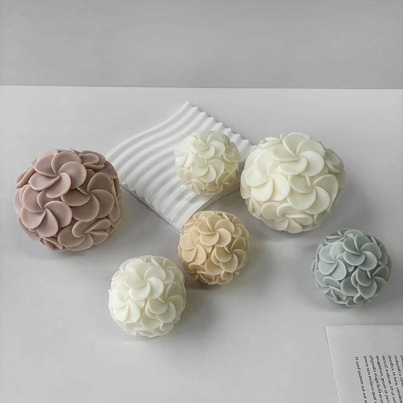 Silicone Soap Molds Flower Candle Mould Silicone Crafts Moulds Hydrangea Shaped Perfect Gift for DIY Hand-Making Lover