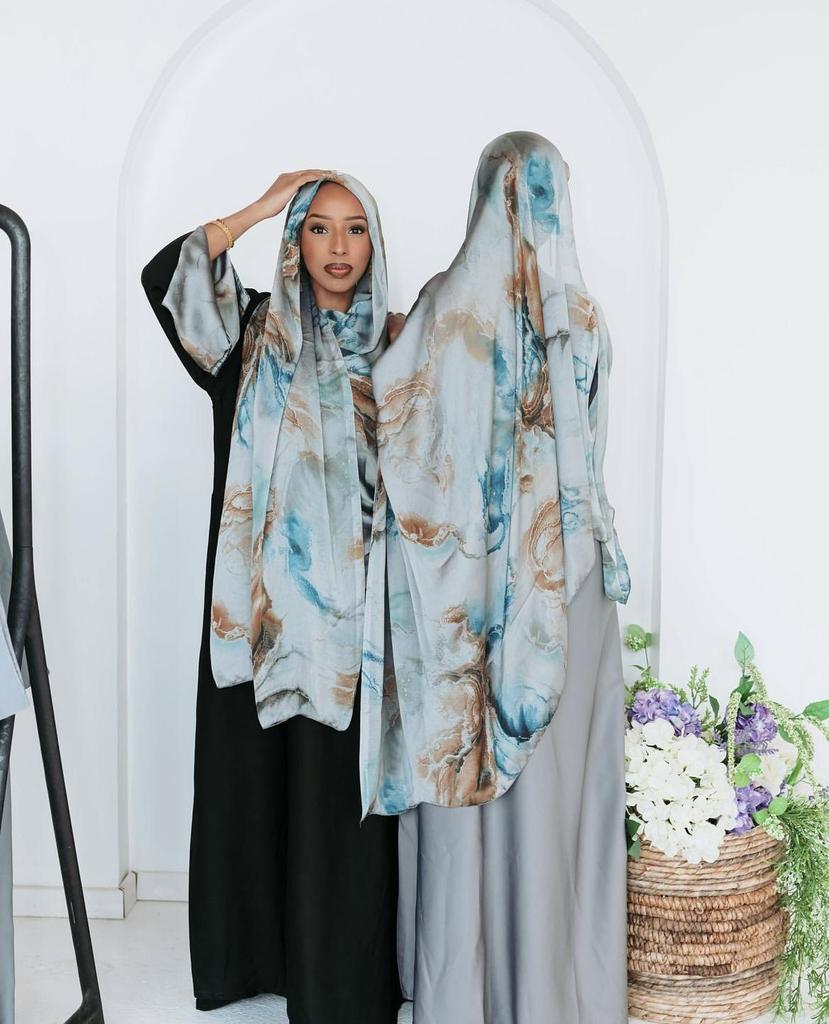 Women's High-End Lightweight Silk Print Scarf - Fashionable Cross-Border Design