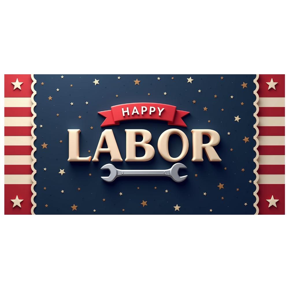 Decorative Design Labor Day Banner Festive Design Labor Celebration Banner for Event Decoration Holiday Celebration Indoor Use