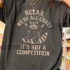 Relax We're All Crazy Its Not A Competition Shirt, Funny Raccoon Shirt, Mental Health Shirt, Trendy Raccoon Shirt, Sarcastic Shirt For Women