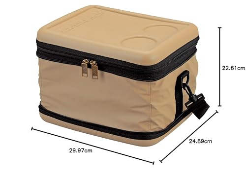 Captain Stag Super Cold Cooler Bag (UE-616), Beige, 12L Capacity, Foldable, Dimensions: Approx. 300mm W x 250mm D x 225mm H