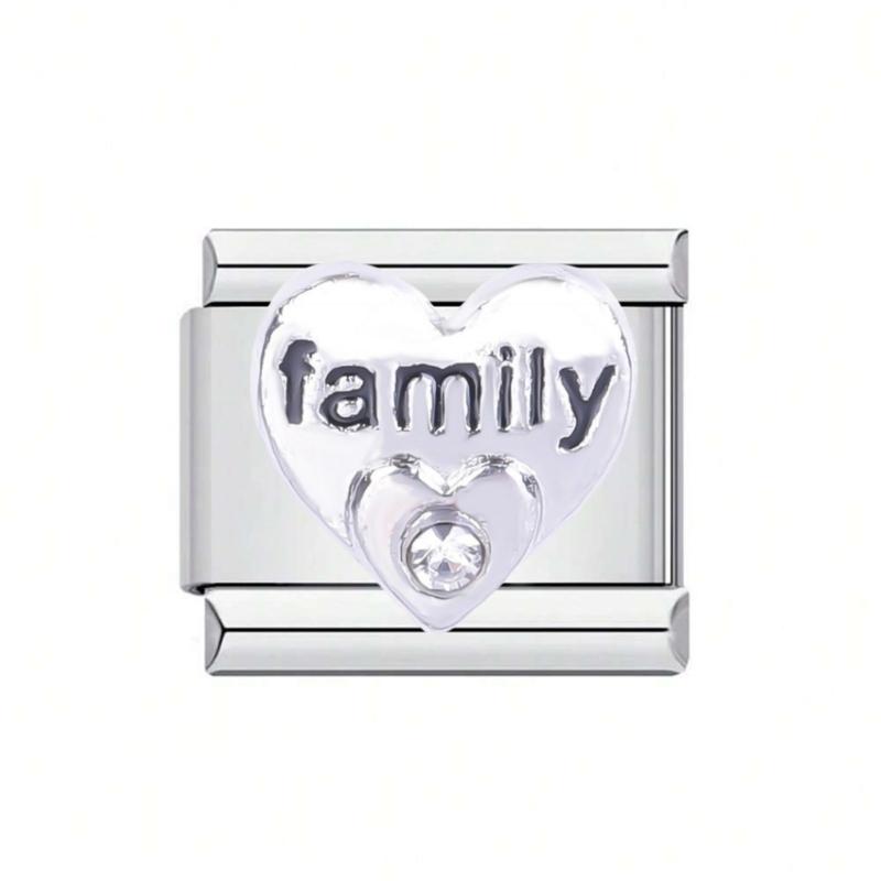 Stylish Heart Letter Bracelet Modular Elements In Stainless Steel Designed For Fashion Enthusiasts And DIY Lovers
