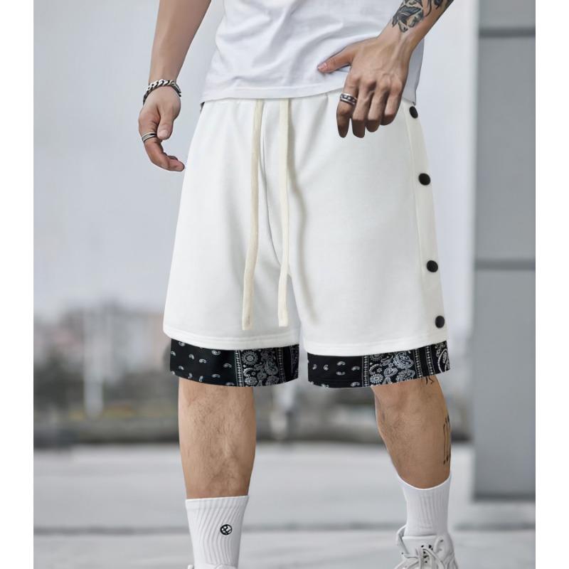 

Shorts Men Summer Casual Men Slim Drawstring Shorts Double-breasted Five-breasted Men XXXL белый