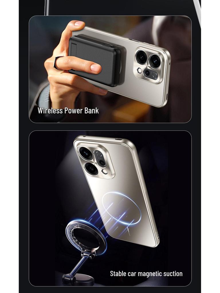 Oppo Reno14/Reno14 Pro Pełne Pokrycie Etui Anty-Upadkowe z Ochroną Obiektywu i Kompatybilnością z Bezprzewodowym Ładowaniem Samochodowym