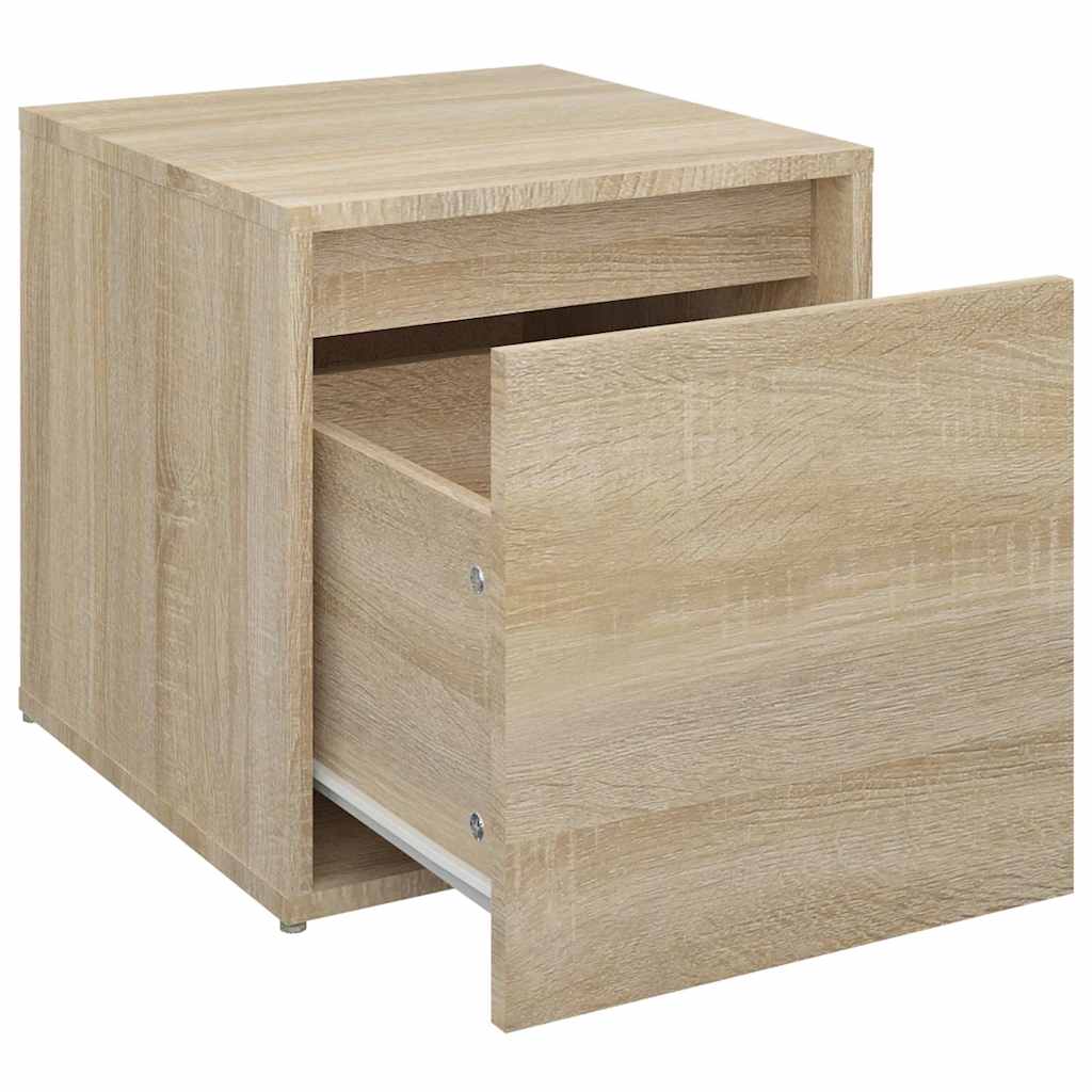 Vidaxl Hocker mit Schublade, Farbe Sonoma-Eiche, 40,5X40X40 Cm