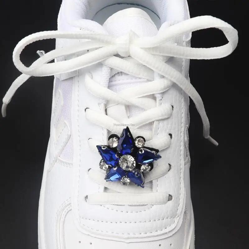 Luxurious Rhinestones Shoe Decoration Clips Colorful Gems Shoe Charms Pearl Sneaker Shoelaces Diamond Buckles Shoes Accesories