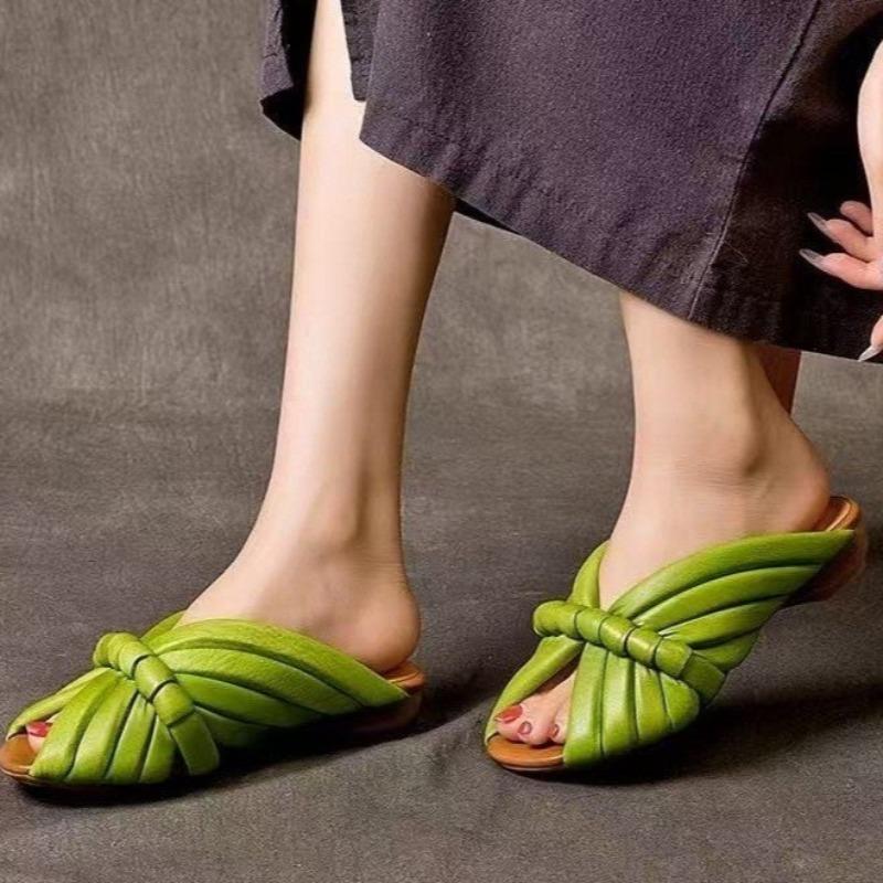 Fashion Ladies Shoes 2025 New Peep Toe Women's Slippers Summer Outdoor Beach Light Comfortable Rome Best Seller Flat Slippers Zapatos