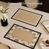 French Vintage PVC Placemat: Luxury Feel, Waterproof, Oil-Proof, Heat-Resistant, Wash-Free Coaster Pad.