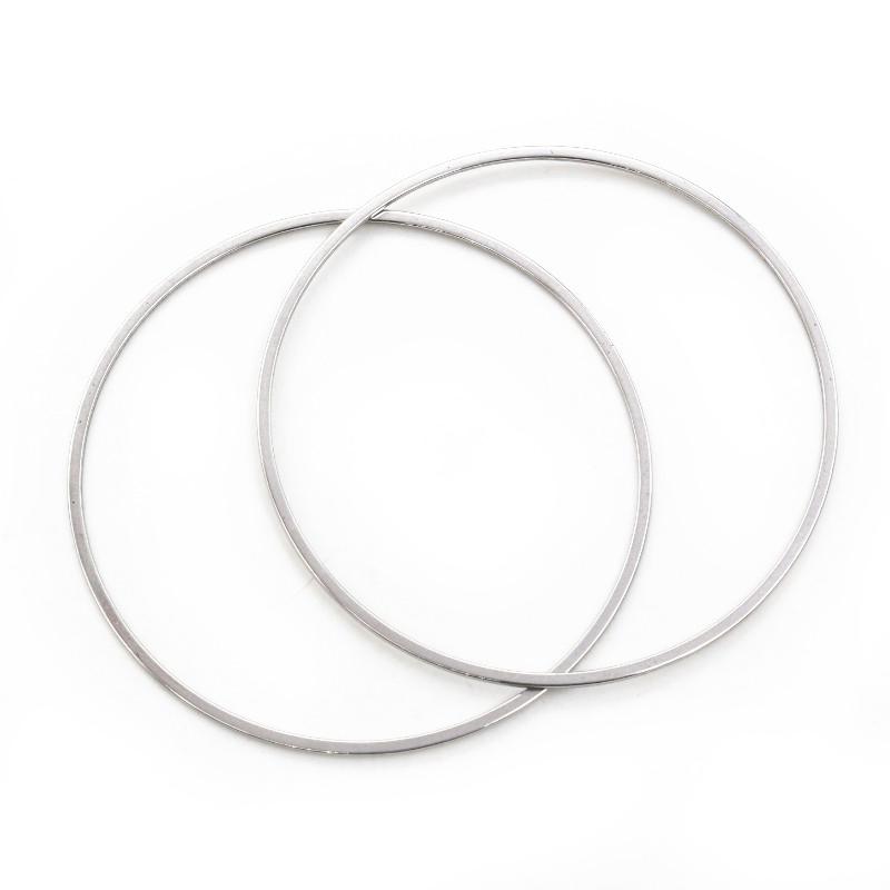 20pcs 15/20/25/30/35/40mm 316 Stainless Steel Gold Plated Earrings Rings Big Circle Ear Wire Hoops Pendant DIY Jewelry Findings