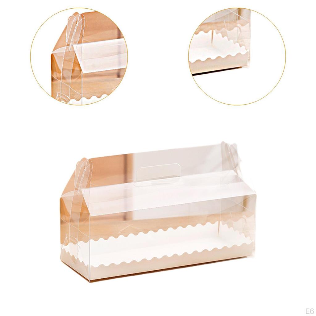 10 Pack Cake Boxes for Pastries And Cupcakes with Handle Outdoor Events