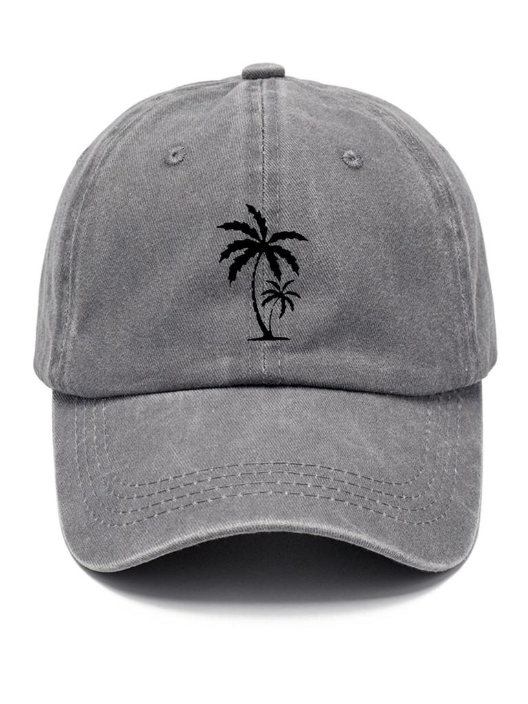 Men's Retro Distressed Washed Cotton Baseball Cap - Soft Top Duckbill Hat with Print