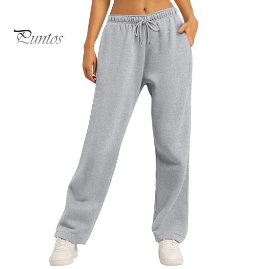 

Женские брюки с высокой талией, прямые, широкие, с карманами, однотонные спортивные брюки стандартного кроя M светло-серый