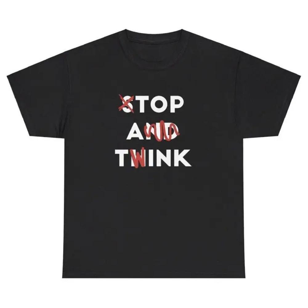 Top A Twink Funny Tshirt Inappropriate Adult Humor Jokes Gen Z Tshirt Graphic T Shirts Women Oversized T Shirt S