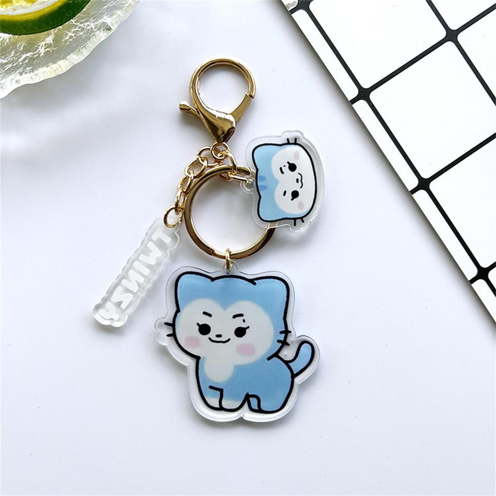 3PCS KPOP ITZY Acrylic Double-sided Keychain Twinzy Cartoon Keyring Yeji Lia Ryujin BORN TO BE World Concert Fans Collection