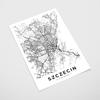 Poster City Plan Szczecin Black and White