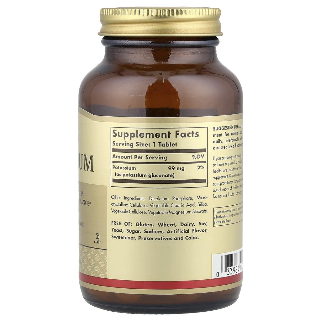 Potassium, 100 tablets (99 mg per tablet)