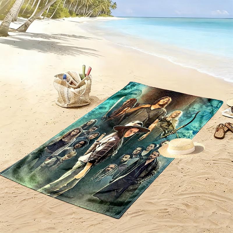 The Walking Dead Print Beach Towel, Large Soft Quick Dry Towel for Beach Camping Swimming