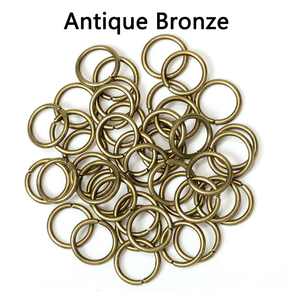200pcs Open Circle Jump Rings Split Rings Pendant Connectors for Necklace Bracelet Jewelry Making DIY Accessories Wholesale