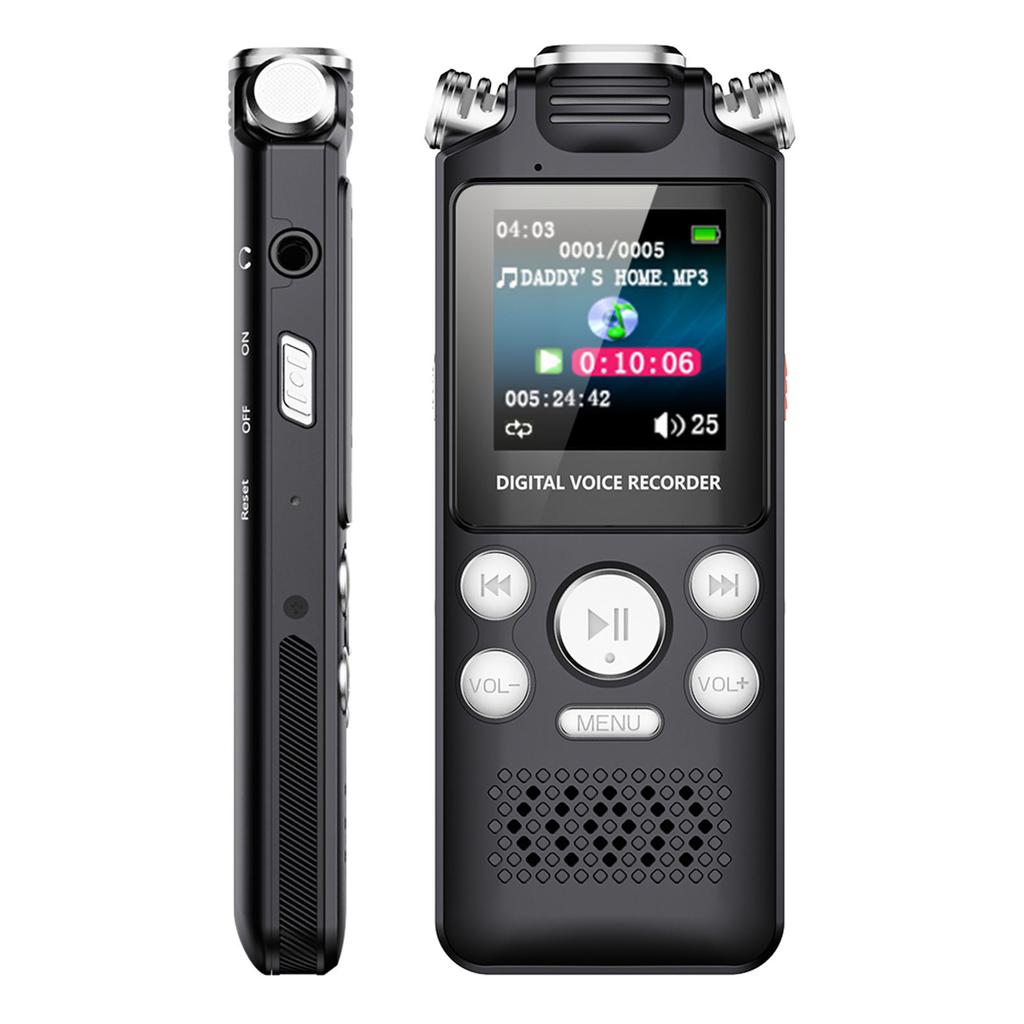 Digital Voice Recorder with Playback Voice Activated Noise Reduction Recorder MP3 Player for Lectures Meetings