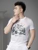 European Station 2025 Summer New High-End Printed Round-Neck T-Shirt Trendy Short-Sleeve Top Men's Short-Sleeve T-Shirt