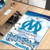 Custom Name Olympique De Marseille Printed Carpet, for Office Chair Living Room Bedroom Kitchen Room Decor Gifts.