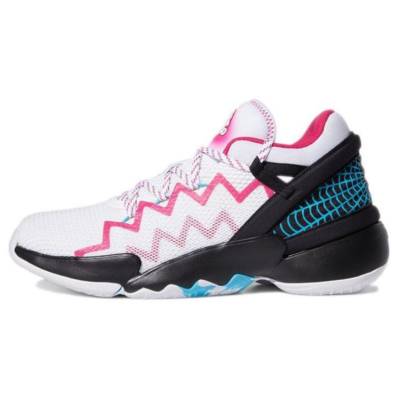 

Adidas D.O.N. Issue #2 GCA Fashion Comfortable Fabric Non Slip Wear Resistant Breathable Mid Top Bounce Basketball Shoes Men s White Black Red FZ1432 40.5