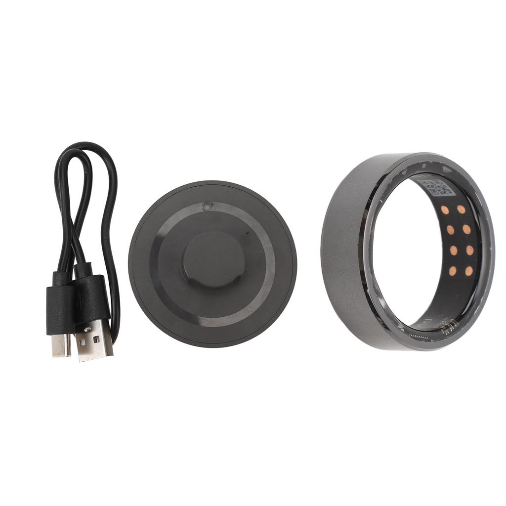 Smart Ring Step Counter Sleep Quality Monitoring Ring Wireless Charging Sports Health Tracker Built in Battery Size 8