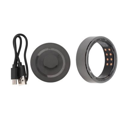 Smart Ring Step Counter Sleep Quality Monitoring Ring Wireless Charging Sports Health Tracker Built In Battery Size 8