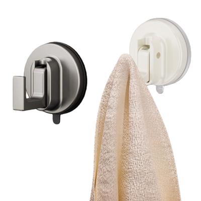2 Packs Suction Cup Hooks Easy To Install No-Drill Suction Hooks Vacuum Suction Hooks for Bathroom Shower Window Kitchen Tile