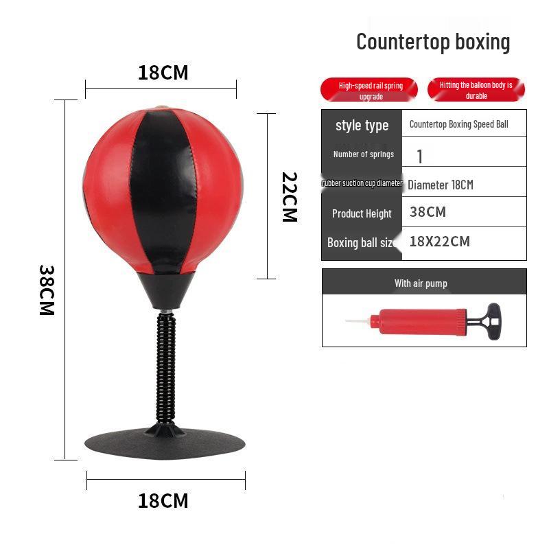 Set de Box pentru Copii cu Sac de Box Gonflabil Speed Ball pentru Decompresie și Antrenament Sportiv