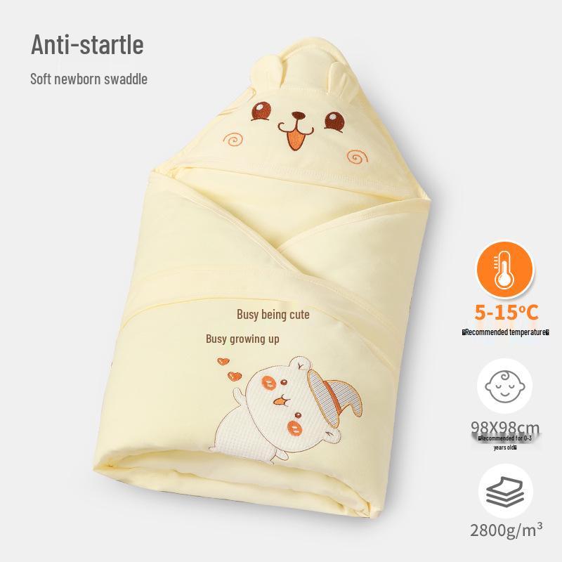 Thickened Cotton Swaddle Blanket for Newborns - Cozy Outdoor & Delivery Room Use