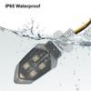 4PCS Mini Motorcycle Smoke Lens Turn Signal Light 5LED 12V Amber Blinker Indicator Lamp For Kawasaki Honda BMW Yamaha Harley