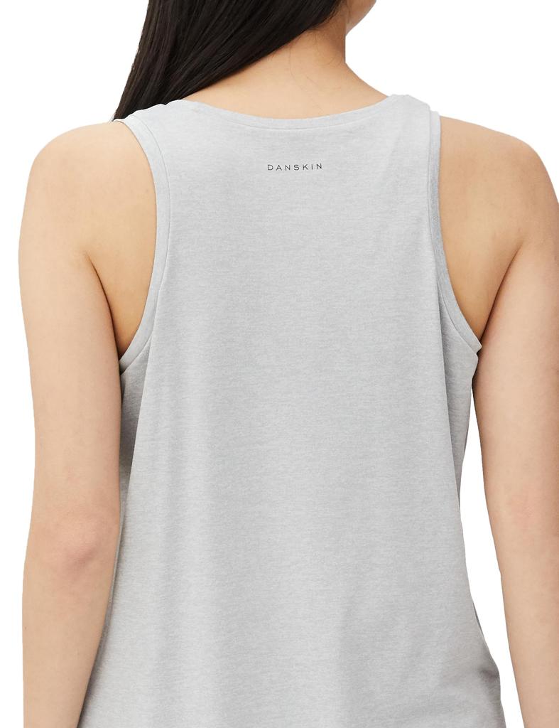 Danskin Active Light Medium Size UV Protection Women's All-Day Cover-Up Tank, DC724110, Gray, S, Lightweight, Moisture-Wicking, Quick-Drying,